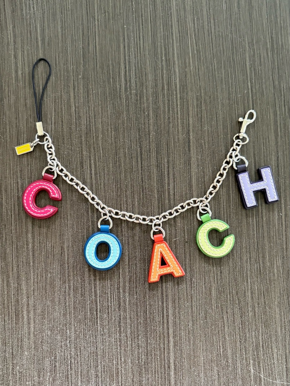Coach Leather Letters Bag Charm Y2K - Picture 2 of 13
